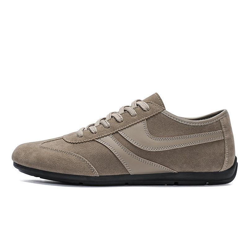 Men's Casual Shoes Fashionable Retro Breathable Flat-bottomed Single Shoes Sports Lace-up Men's Shoes Doudou Shoes