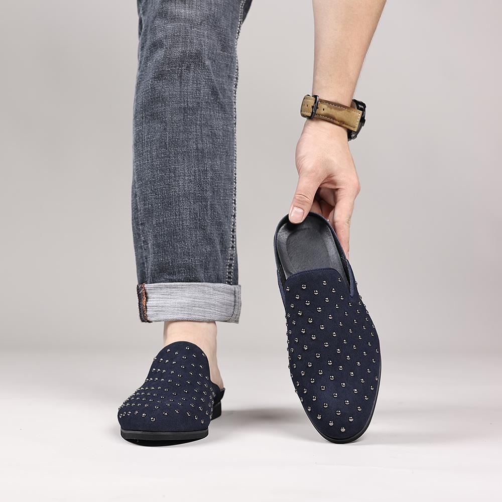 Fashion New Style Summer Flats Leisure Walk Half Slippers Outdoor Male Half Drag Handmade Lazy Shoes Sandals Fashion Men's Muller Shoes