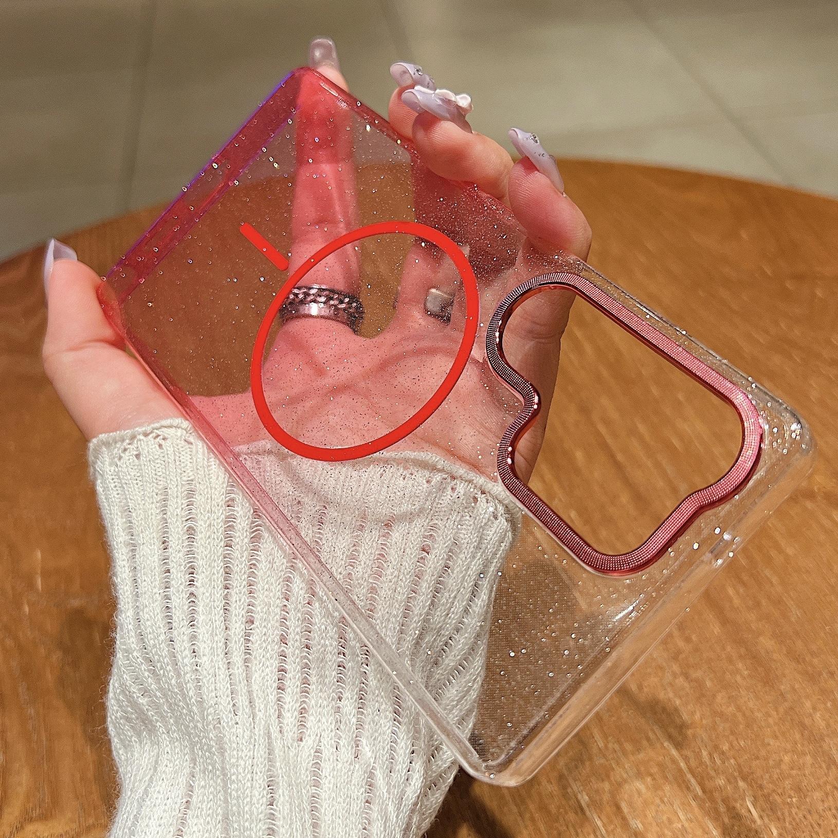 

Fashion Gradient Color Glitter Phone Case for For Samsung S25 Edge S24 S23 S22 Ultra S24 FE S25 Plus Wireless Charging Back Cover Galaxy S24 FE