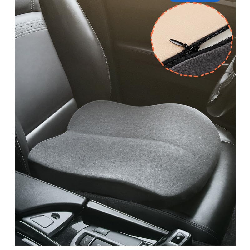Adult Car Booster Seat Cushion, Car Seat Driver Height Boost Mat Memory Foam Car Seat Cushions Pad Improve Driving View
