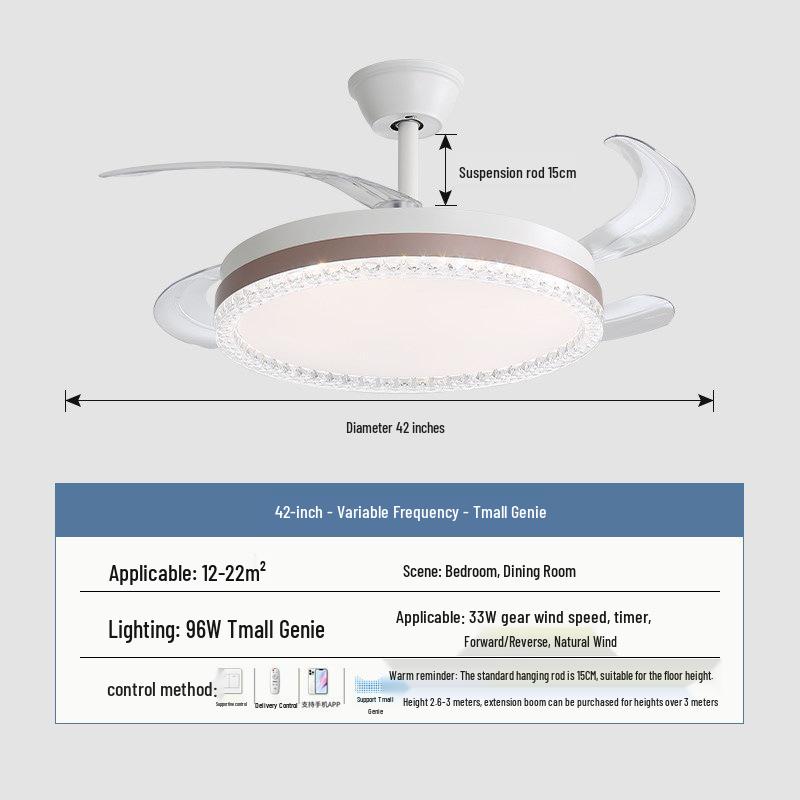 2026 New Model Flush Mount Ceiling Fan with Integrated Light for Living, Dining & Bedroom