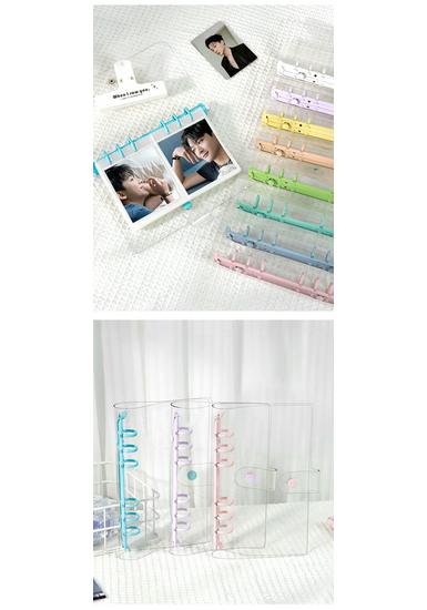 PVC Transparent 6-Hole A5/A6 Planner & Photo Album with Snap Button