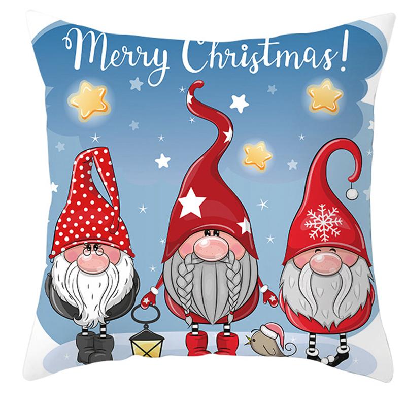 Faceless Santa Pillowcase Christmas Decoration Home  Gift Noel Navidad Happy New Year 2022 Cushion Cover