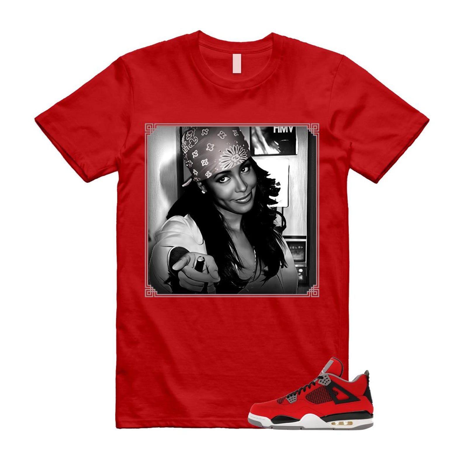 4 Toro Bravo Fire Red White Black Cement Grey 2026 T Shirt Match LIYAH XL