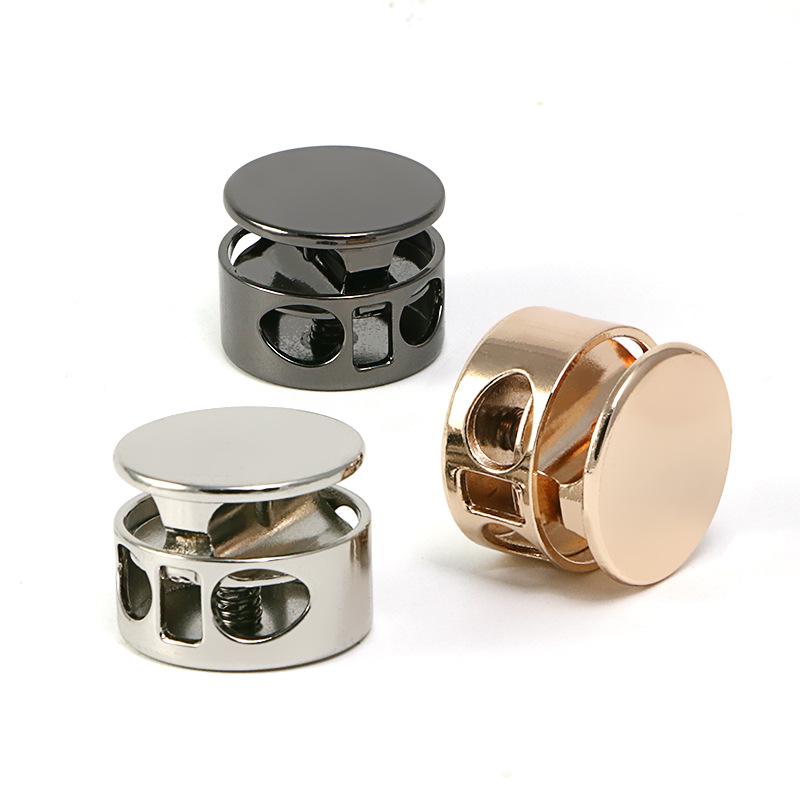 10Pcs Metal Rope Lock Clips Set 2 Hole Design Heavy Duty Adjustable Stopper Buckles for Camping Tent Guyline Adjustment