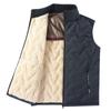 2024 Spring and Autumn New Men's Vest Stand Collar Warm Thickened Fashion Sleeveless Vest Casual Jacket Large Size