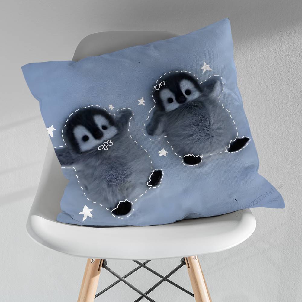 Cute little penguin Pillow Case For 30x30cm45x45cm55x55cm For Home Bedroom Decoration And Protector