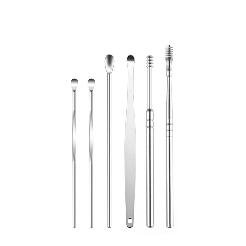 LED Lighted Ear Pick Spoon Ear Wax Cleaner with Soft Silicone Tip Rechargeable Electric Ear Pick for Family Check Ear