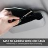 Sunglasses Holder For Car Visor Vegan Leather Glasses Case With Clip Automotive Interior Visor Accessories