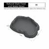 Stone Texture Reptile Feeder Bowl ABS Resin Feeding Bowl Dish New Water Dish Feeder  Pet Crawler