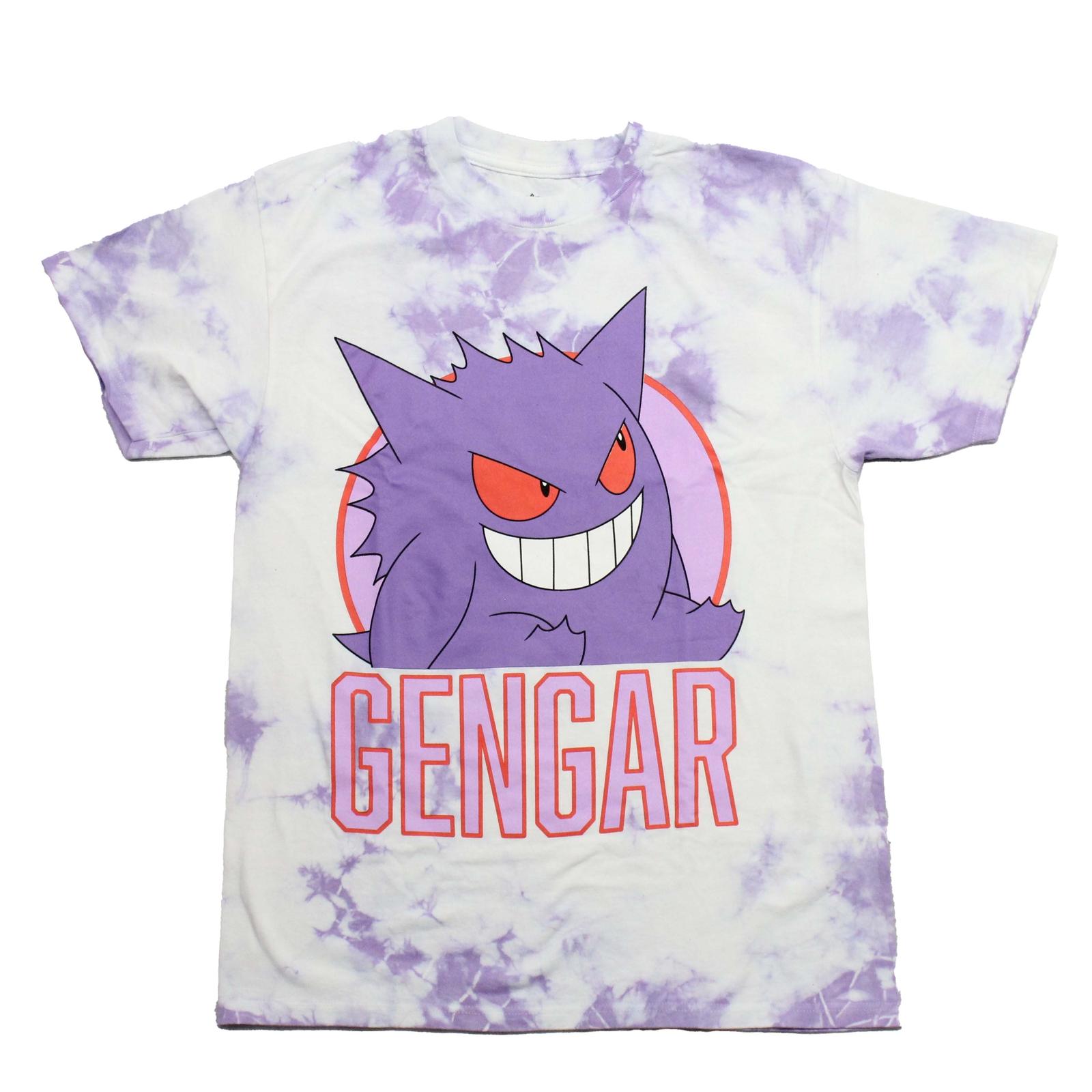 Pokemon New Adult T-Shirt - Giant Gengar Image over Name Tie Dye XXXXL
