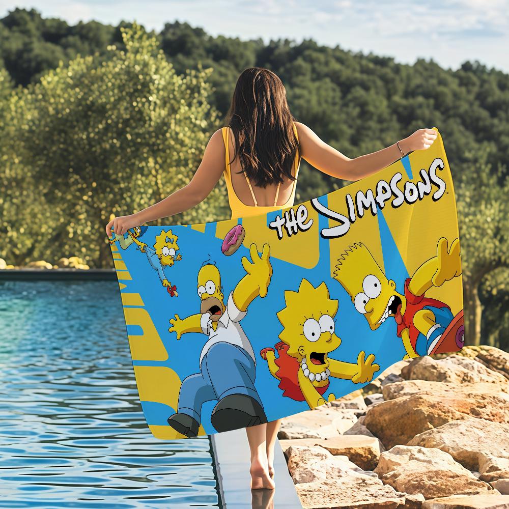 

Cartoon The S-Simpsons Towel Quick Drying Beach Towels Are Suitable For Swimming Pools Camping Yoga And The Gym W30*H60(CM)