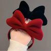 2024 Red Velvet Bow Headband - Women's New Year & Christmas Accessories for All Ages