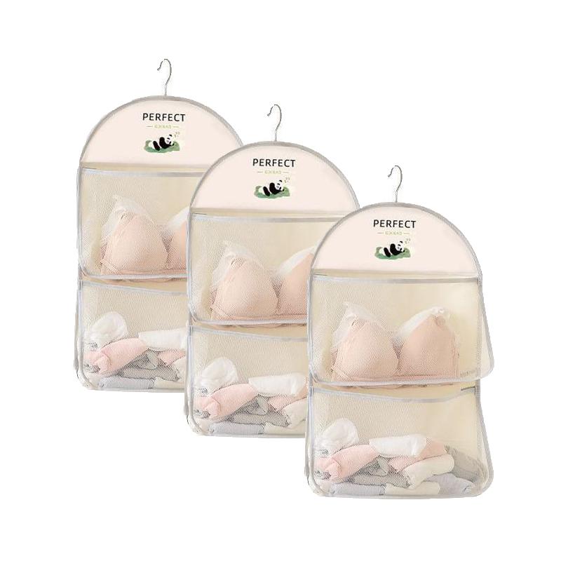 Atmungsaktive Netz-Wandhängetasche für Unterwäsche Socken,Haushalt Kleiderschrank Unterwäsche Aufbewahrung Organisation,Wäschekorb für Spielzeug Puppe