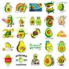 50 Avocado Series Stickers, Cute Avocado Cartoon Style Graffiti Stickers