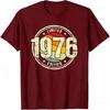 Retro 50 Year Old Vintage 1976 Limited Edition 50th Birthday Classic Graphic T Shirts Clothes for Women Men Summer Cotton Tees