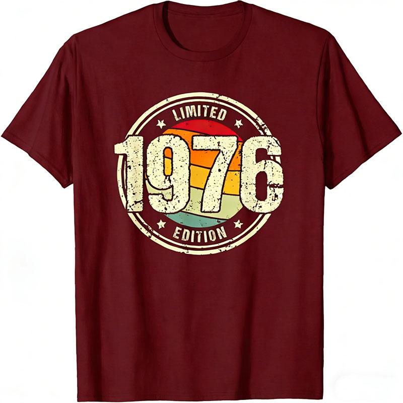 Retro 50 Year Old Vintage 1976 Limited Edition 50th Birthday Classic Graphic T Shirts Clothes for Women Men Summer Cotton Tees