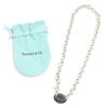 Great TIFFANY&Co. Necklace oval tag choker Silver SV925 mens Used