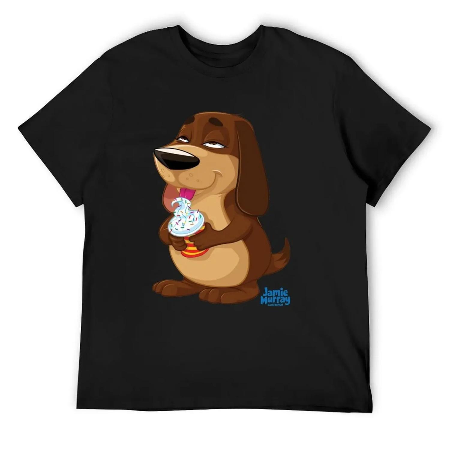 

Pudge! The Ice Cream Loving Pooch! T-Shirt aesthetic clothes Luxury man essential t shirt t shirts for men XXXXXL чорний