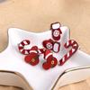 Cross-Border Acrylic Mickey Holiday Earrings: Christmas Hat Design, Simple & Versatile.