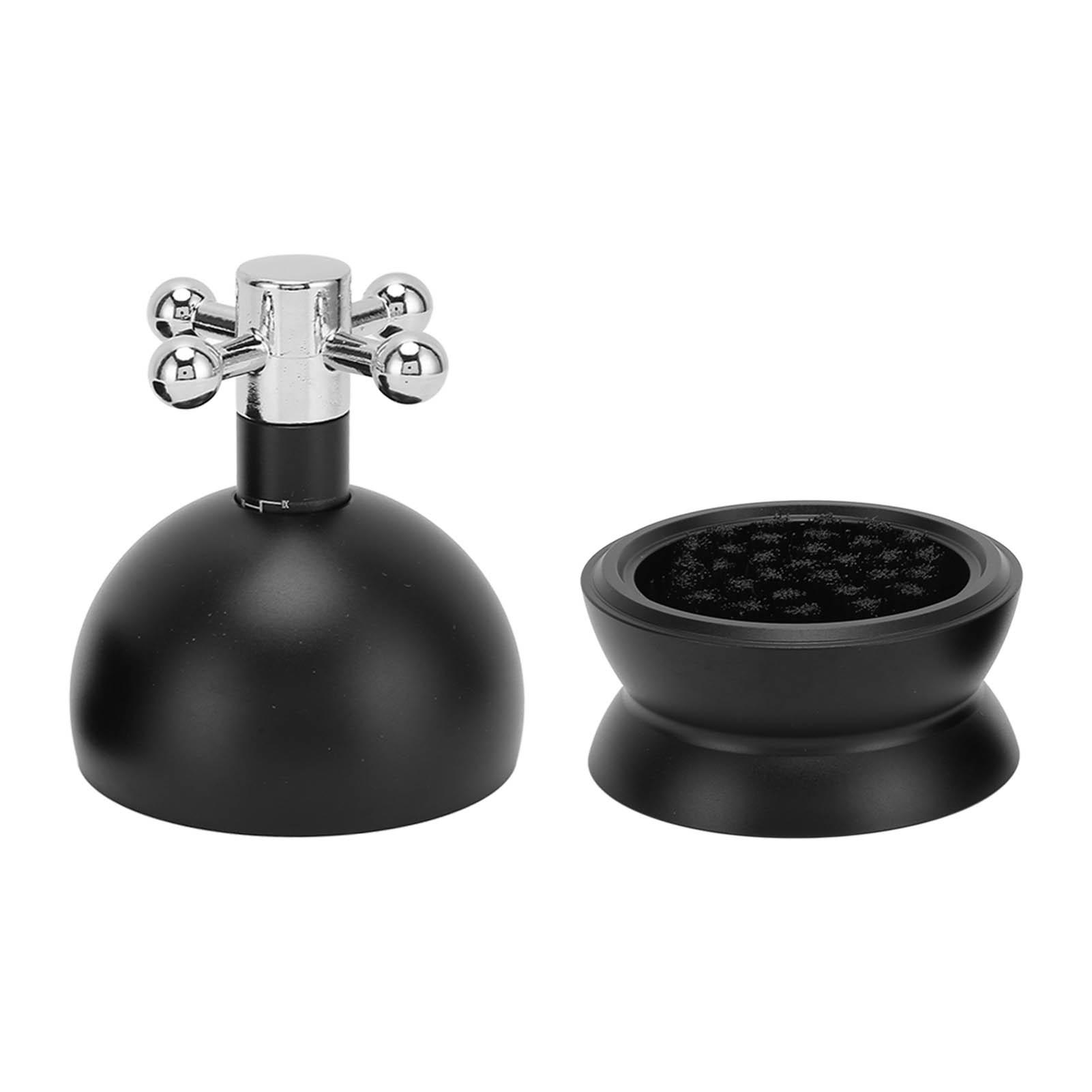 

Регулируемый распределитель кофе из пищевого металла с вращающейся ручкой, фиксированной крышкой, 22 иглы для кофейного порошка 53mm / 2.09in чёрный