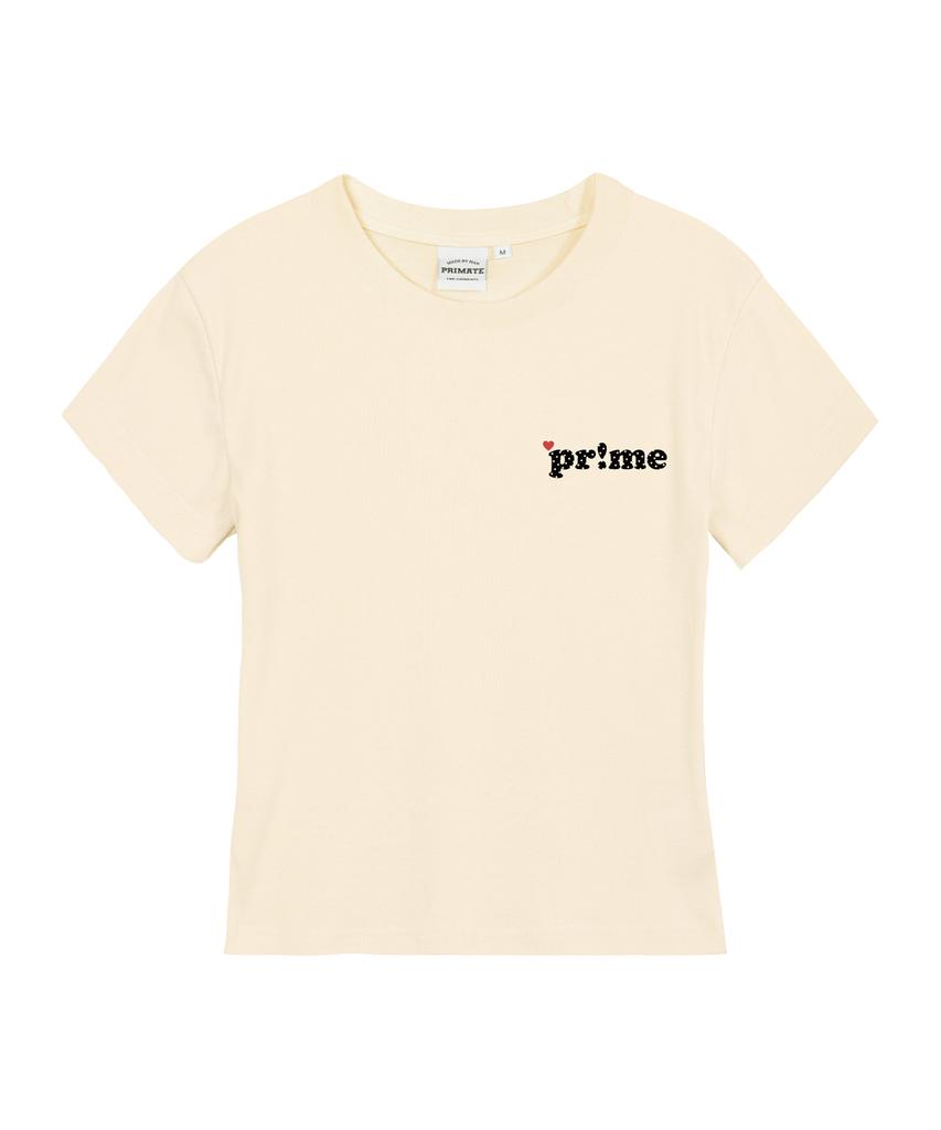 PRIMATE Mini Heart Prime Women'S Slim Fit Short Sleeve T-Shirt 5 Colors