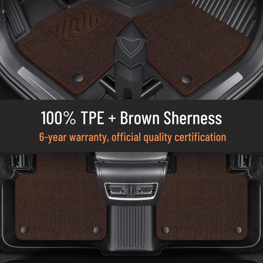 Partially Wrapped TPE Floor Mats for Mazda 3, CX-5, CX-4, CX-30, and Mazda 6