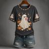 Women's Halloween Print Short Sleeve Casual T-Shirt Top