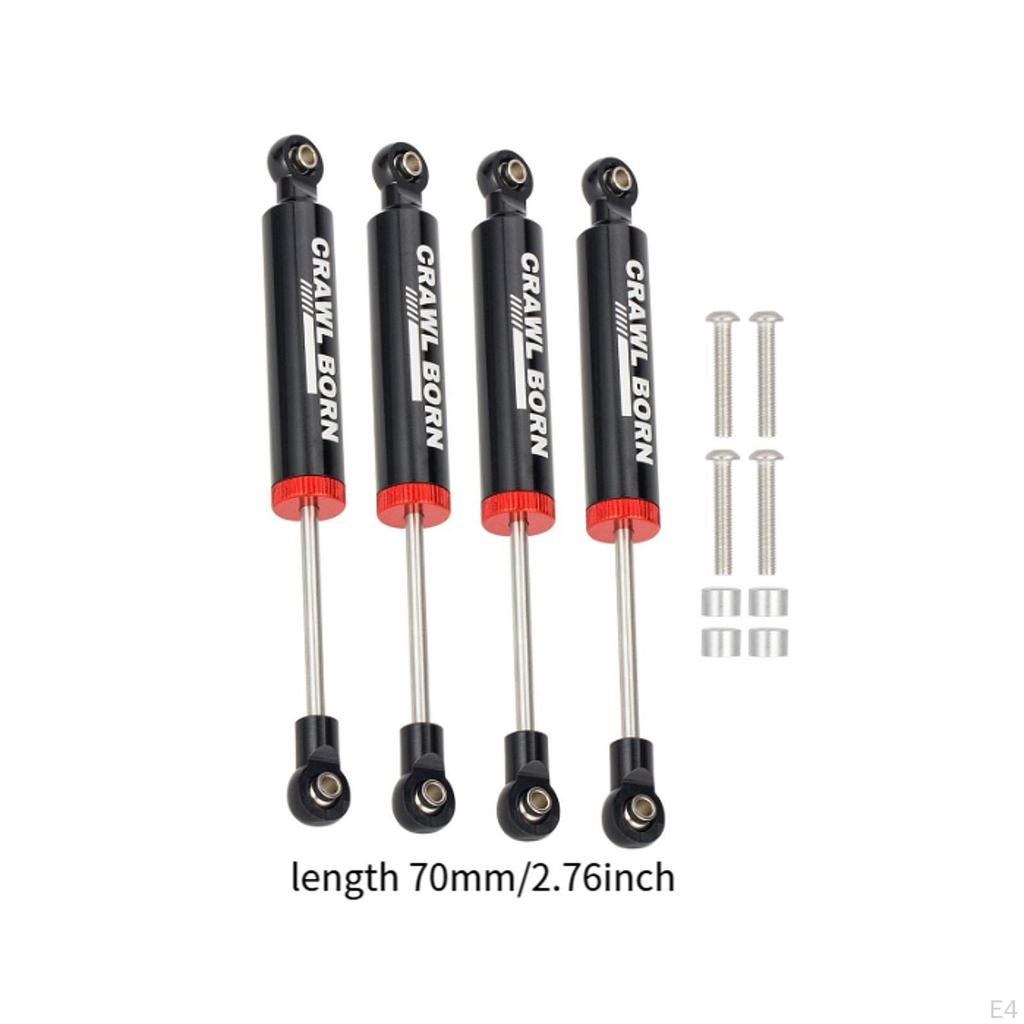 4 Pieces RC Car Shock Absorbers Dampers Alloy Oil Replacement with Screw for 1/10