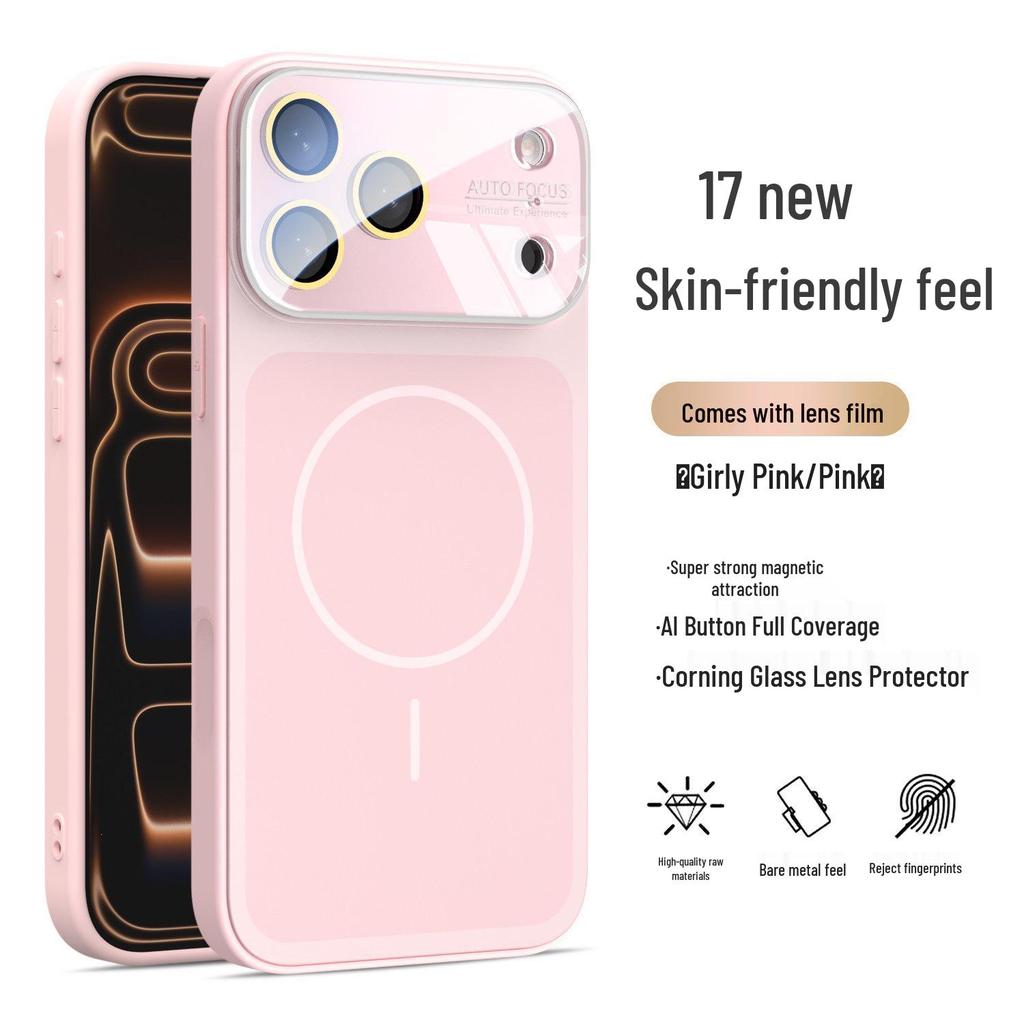 iPhone 17 Pro Max Flüssigsilikon Magnetischer AI-Button Hülle - Apple 16 PM Schutzhülle