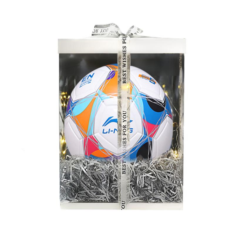 Li Ning Size 5 Soccer Ball TPU Machine Stitched Soccer Ball Unisex Multicolor LFQK721-50 Size 5 Ball