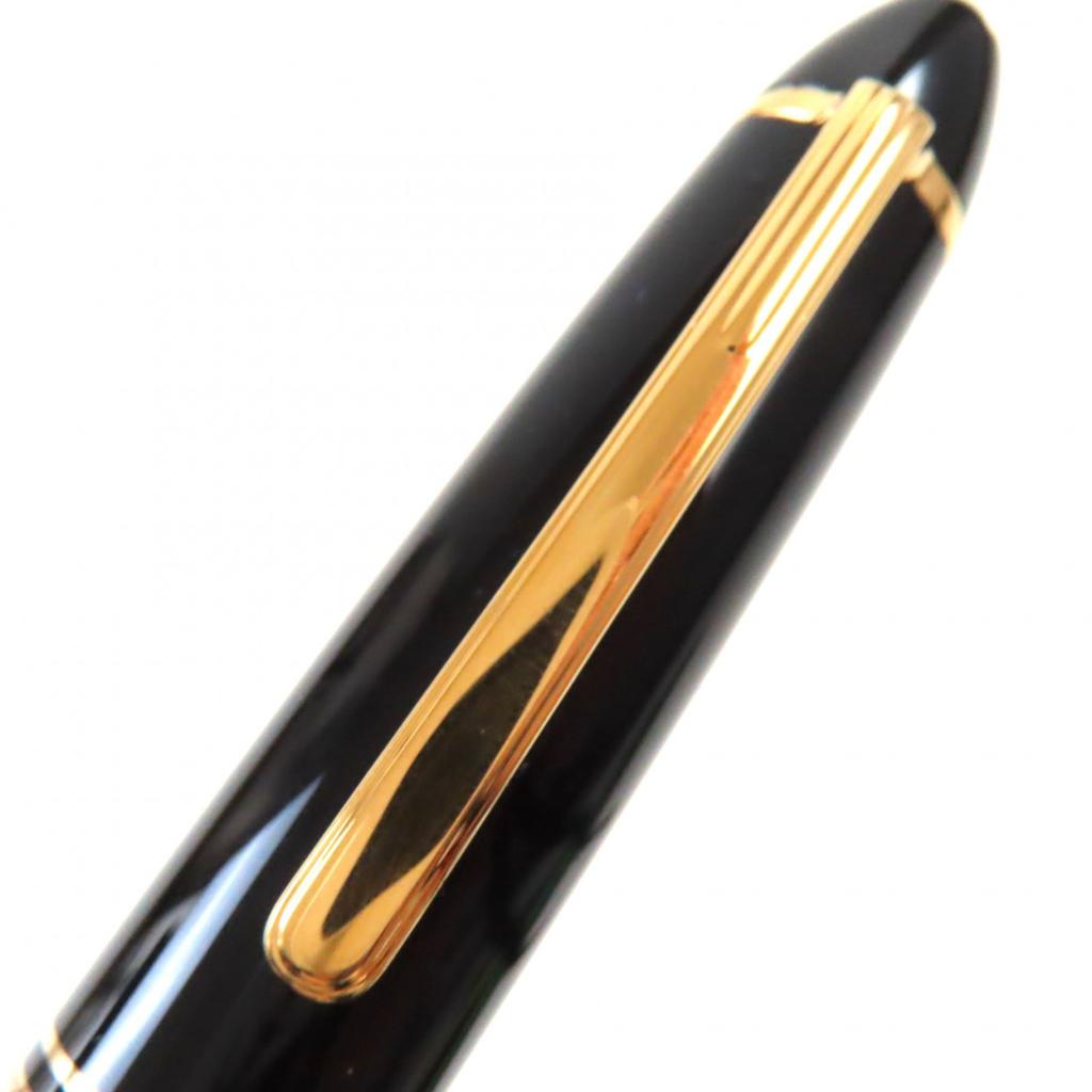 Excellent MONTBLANC fountain pen Meisterstuck 146 white star Black gold K14 mens Used