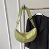 Women Dumpling Crossbody Bag PU Leather Half Moon Everyday Purse Large Capacity Retro Satchel Bag Female Commute Bag