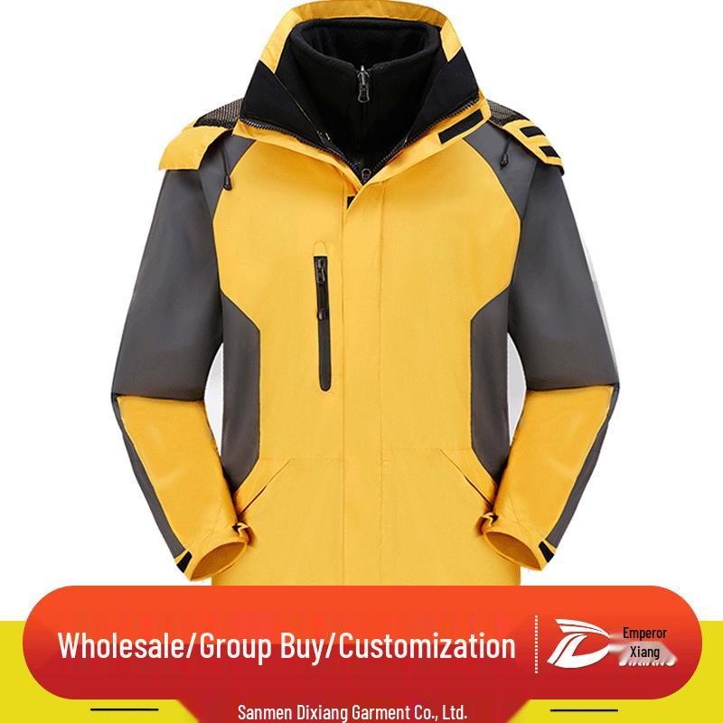 

Unisex 3-in-1 Waterproof Windproof Mountaineering Jacket XS колір зеленого яблука