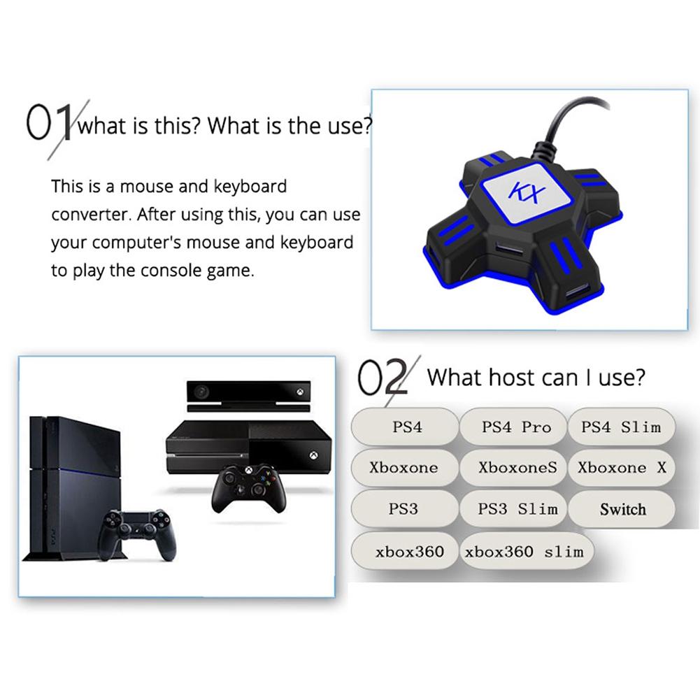 Keyboard And Mouse Adapter Portable Controller Gamepad Gaming Mice Converter For Switch/Xbox/PS4/PS3