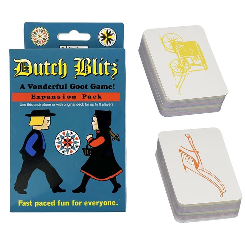 Dutch Blitz Originele en uitgebreide combinatie, snelle kaartspel geschikt voor ieders plezier, familiespel