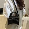 PU Solid Color Bow Casual Tote Large Capacity Commuting High Quality Women's Bags Winter New Versatile Crossbody Bags
