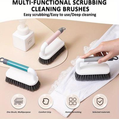 2 Stück Schrubbbürste, Schrubb-Reinigungsbürsten, Hochleistungs-Reinigungsbürsten mit Griff, für Dusche, Badezimmer
