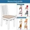 Solid Color Stretch Chair Seat Covers Removable Washable Dining Chair Covers Anti-Dust Seat Cushion Slipcovers