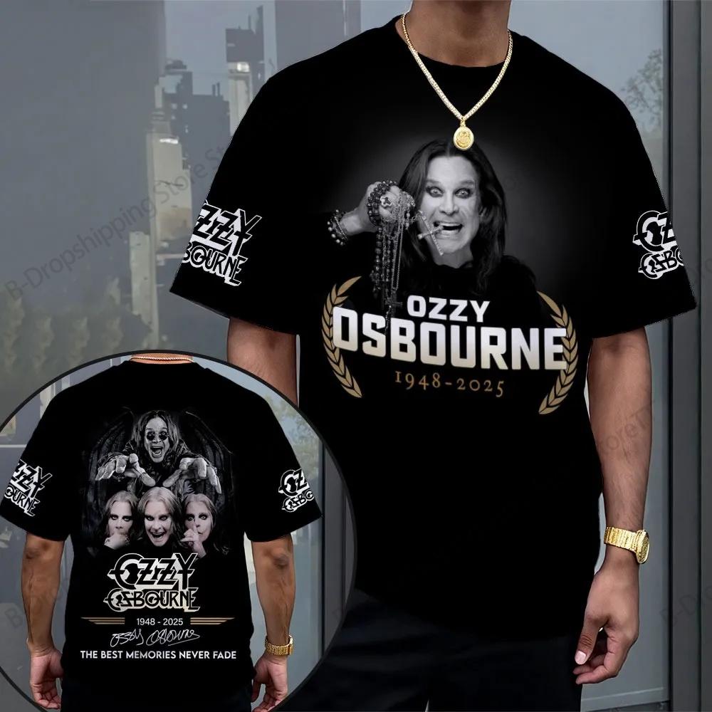 ETST46 Heren T-shirts Vintage Ozzy Osbourne Rock Band 3D Print T-shirt Heren Dames Mode Grote maat Tops T-shirts Zomer Kinderkleding 2XL