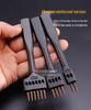 Black Round Hole Punch Set for DIY Leather Craft - 2, 4, 6 Holes