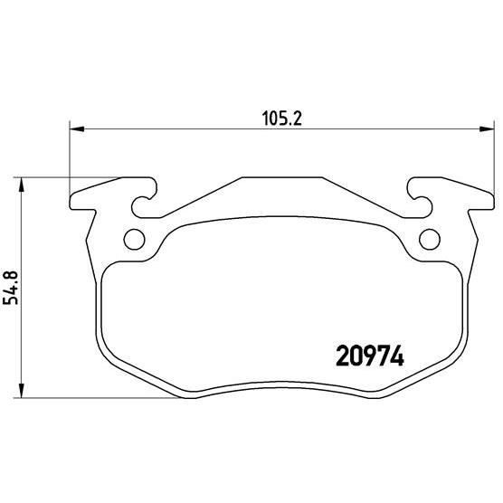 Brembo kit de plaquettes de frein p61032 - 4 pièces