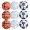 Lot de 6 Lanternes en Papier Sport Football Décoration Suspendue Japonaise pour Anniversaires sur le Thème du Football Centres de Table