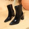 Fashion High Heels Ankle Women's Boots Pointed Toe Sexy Shoes for Women 2025 New Side Zip Classic Daily Boots Women Boots Botas