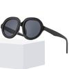 Protective Glasses Women Oval Sun Glasses Black Men Fashion Brand Eyeglasses Minimalist Design Street Shooting Eyewear Uv400