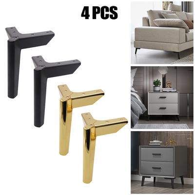 4 x Möbelbeine aus Metall für Sofa, Bett, Schrank, Kaffee/Tischfüße, Stuhl/Schreibtischfuß