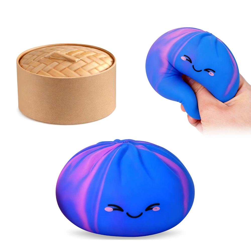 2026 New Glitter Dumpling Squishies Toy Bun Baozi Dumpling Mystery Box Colorful Food Squishy Sensory Anti Stress Squeeze Balls