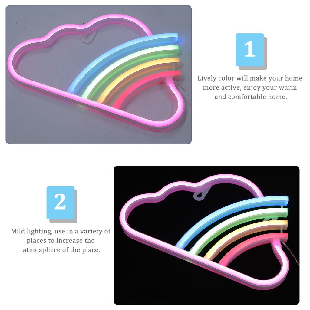 Stylish LED Neon Light Cloud Rainbow Design for Room Bar Mall Decor Neon Sign for Holiday Party Decoration LED Cloud