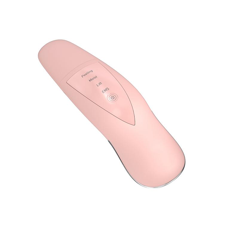 Waterproof Ion Ultrasound Facial Spatula Face Peeling EMS Ultrasonic Skin Scrubber Ultrasonic Face Beauty Device USB розовый