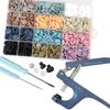 MYmama PlusSnap Starter Handy Press 240 Pairs of Storage Case Round DIY Nuance Set Set, Snaps, Included, Shape, Handicraft, Easy, Handmade, (12mm